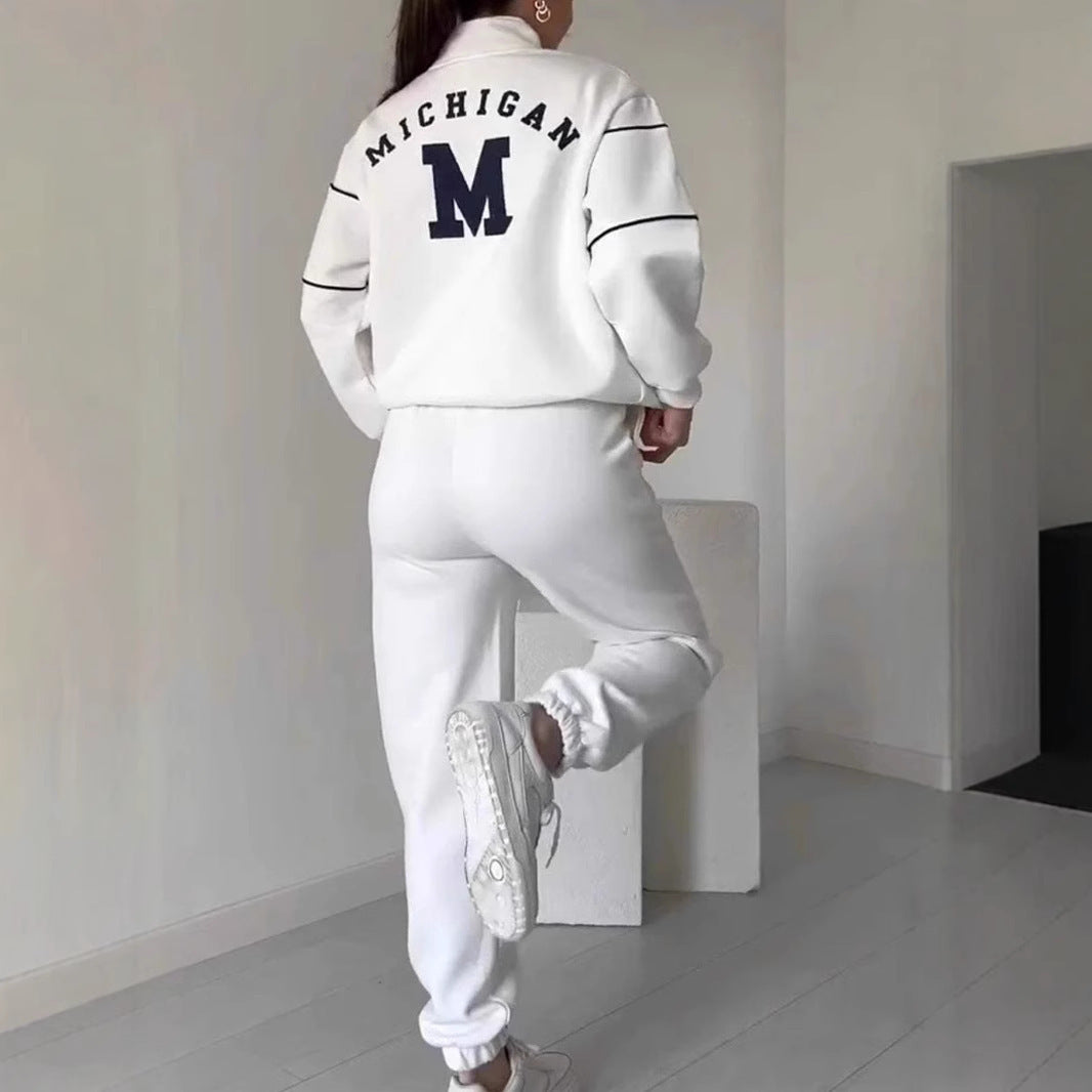 Women's 2 Piece Outfits Lounge Hoodless Pullover Sweatshirt Sets Sweatshirt Baggy Fashion Sweatpants Pockets