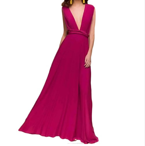 Women's Sexy Long Party Dress Club Floor-Length Summer Backless Bandage Maxi Dress