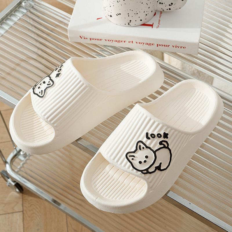 Cute Cat Slippers Summer Women Slides Indoor Outdoor