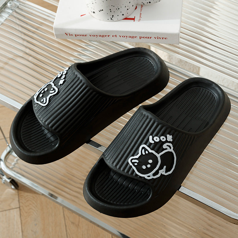 Cute Cat Slippers Summer Women Slides Indoor Outdoor