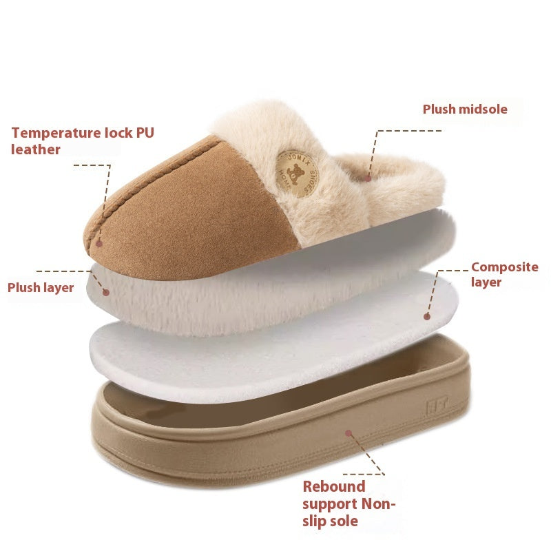 New Plush Slippers For Women and Men Winter Warm Home Slipper