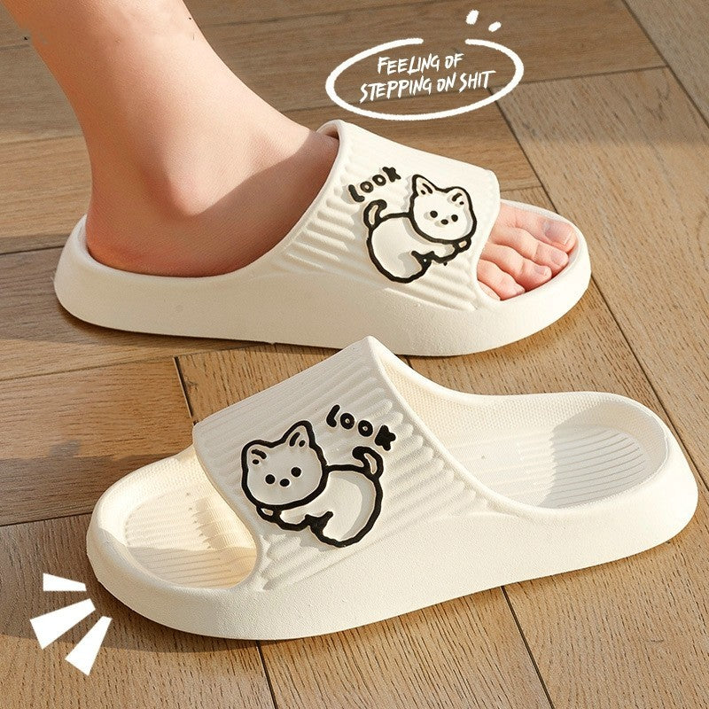 Cute Cat Slippers Summer Women Slides Indoor Outdoor