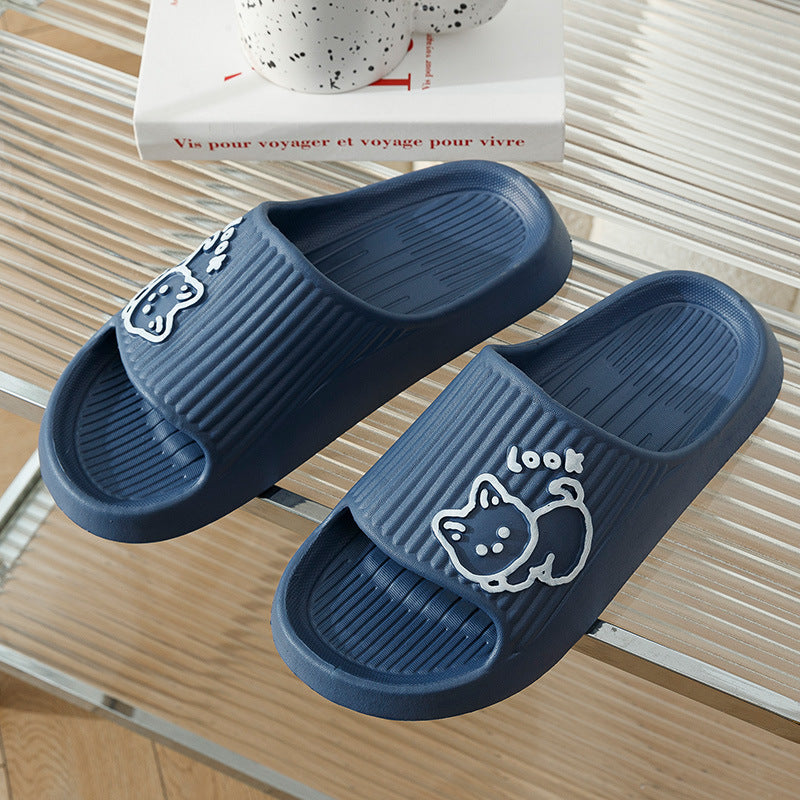 Cute Cat Slippers Summer Women Slides Indoor Outdoor