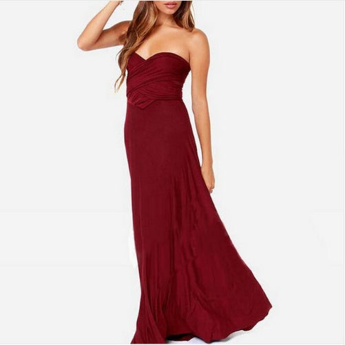 Women's Sexy Long Party Dress Club Floor-Length Summer Backless Bandage Maxi Dress