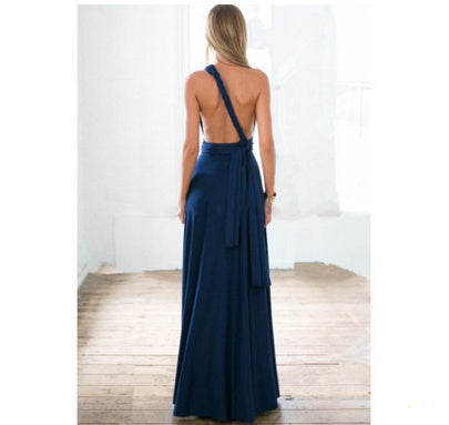 Women's Sexy Long Party Dress Club Floor-Length Summer Backless Bandage Maxi Dress
