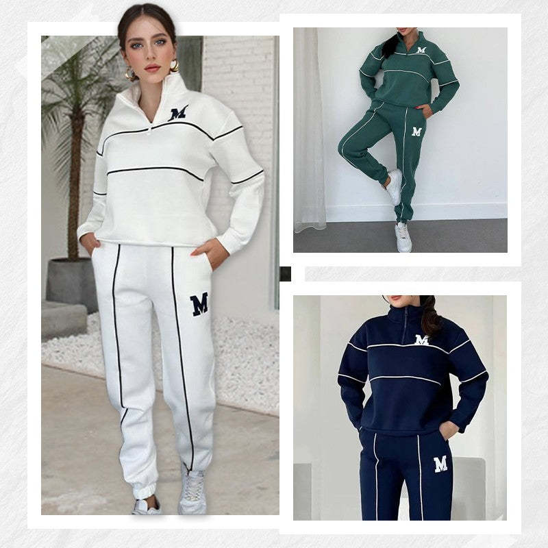 Women's 2 Piece Outfits Lounge Hoodless Pullover Sweatshirt Sets Sweatshirt Baggy Fashion Sweatpants Pockets
