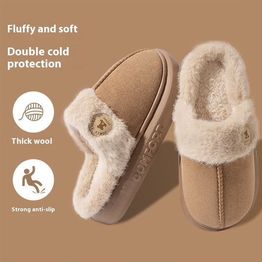 New Plush Slippers For Women and Men Winter Warm Home Slipper