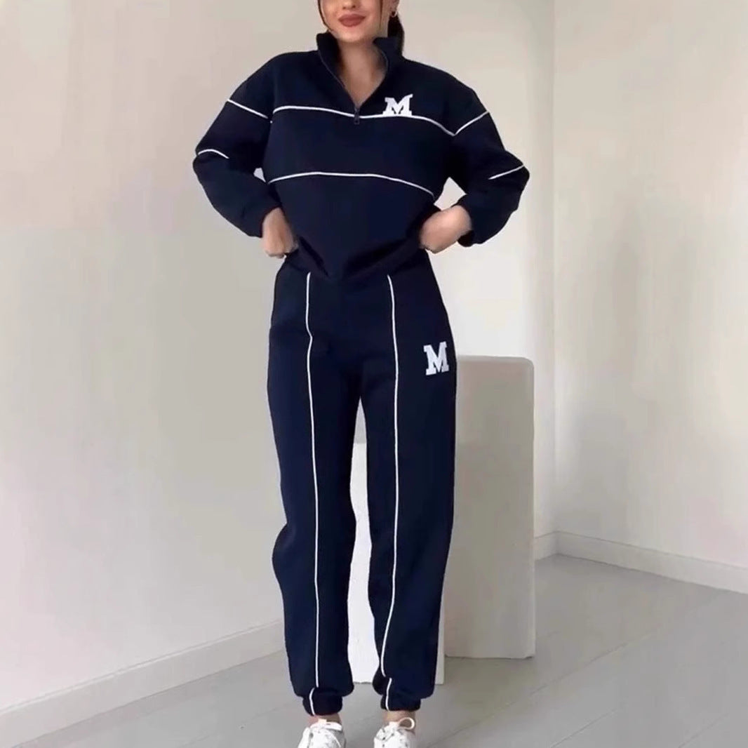 Women's 2 Piece Outfits Lounge Hoodless Pullover Sweatshirt Sets Sweatshirt Baggy Fashion Sweatpants Pockets