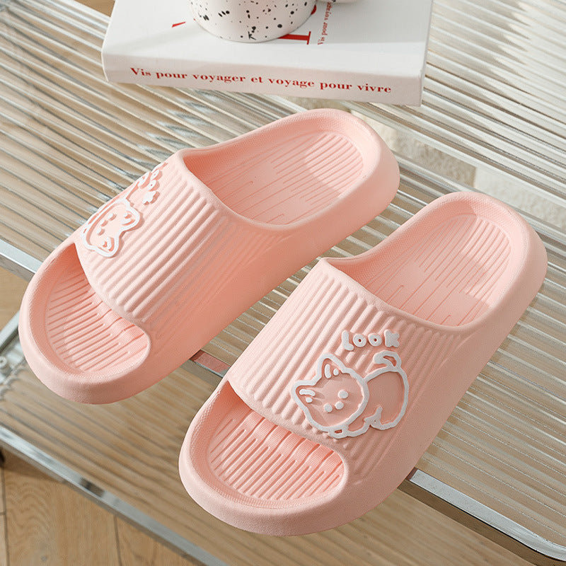 Cute Cat Slippers Summer Women Slides Indoor Outdoor