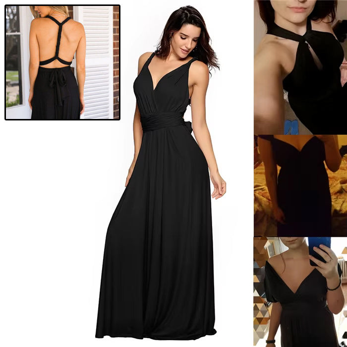 Women's Sexy Long Party Dress Club Floor-Length Summer Backless Bandage Maxi Dress